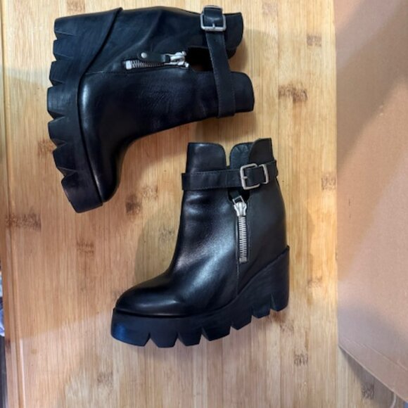 Ash Ricky Lug Sole leather Platform Wedge Booties - Size EU37 - NWOT - Picture 14 of 16